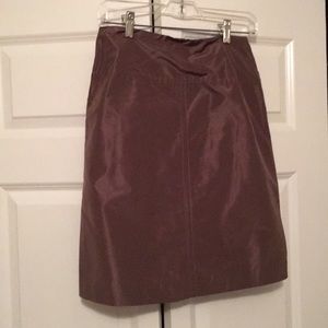 Brown knee length flare skirt